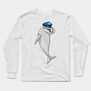 Dolphin Cop Police hat Police Long Sleeve T-Shirt